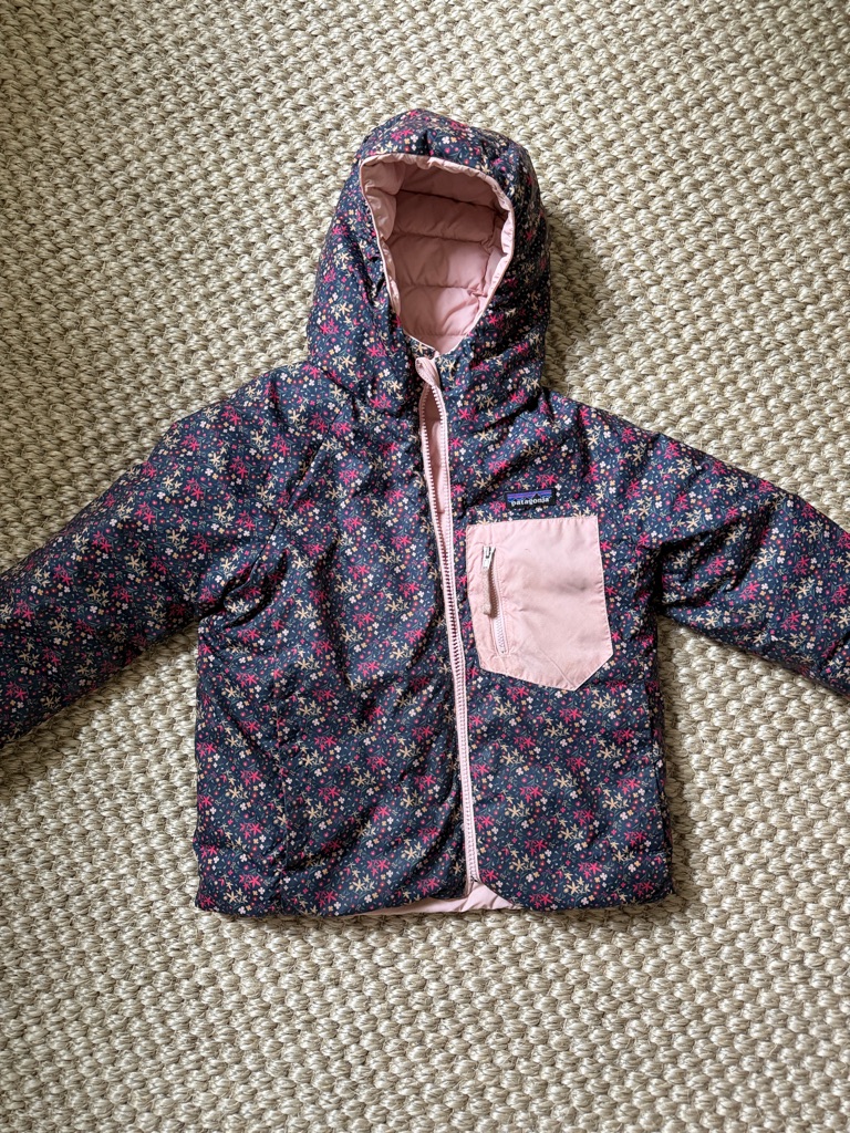 Kids' Reversible Down Sweater Hoody Size Small 5/6